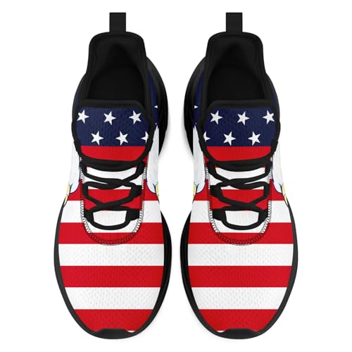 Patriotic Running Shoes for Men and Women, American Flag Lightweight Mesh Athletic Sneakers for Workout Gym Tennis2