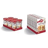 Betty Crocker Vanilla Buttercream Style Icing 400g (Pack of 6) & Velvety Vanilla Cake Mix 425g (Pack of 6)