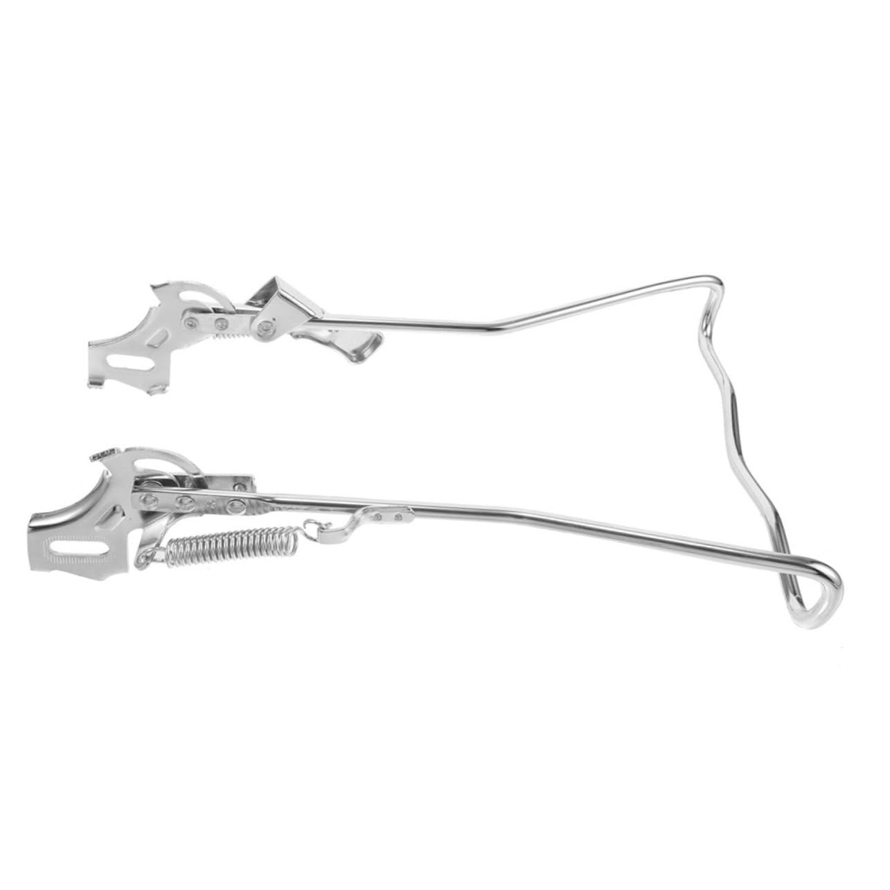 Béquille de Vélo Double en Acier Argenté, Support Latéral de Remplacement