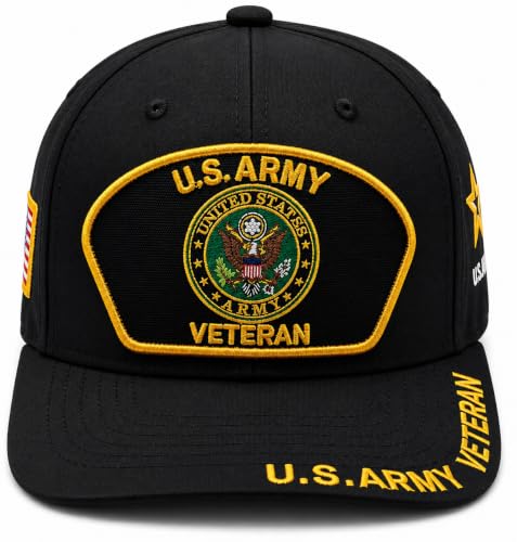 Image of US Army Veteran Hat for Men - Officially Licensed Military Baseball Cap, Gift for Veterans