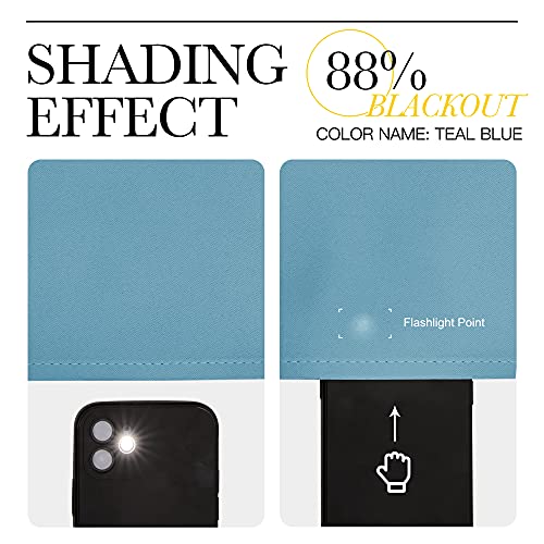 NICETOWN Thermal Insulated Blackout Curtain - (Teal Blue Color) Thermal Insulated Window Treatment Drape, Room Darkening Modern Drapery for Boy's Room,52x95 inches, One Panel