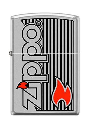 Encendedor Zippo Satin Chrome a prueba de viento miniatura 1