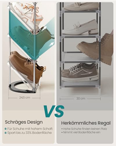 SONGMICS Schuhregal, 2er Set, 5 Ebenen, 28,4 x 24,5 x 102,5 cm – Ansicht 6