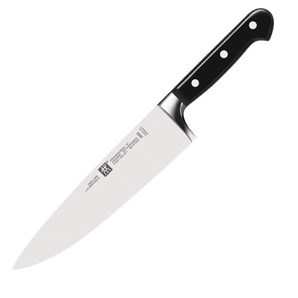 ZWILLING Kochmesser, Klingenlänge: 26 cm, Breites Klingenblatt, Rostfreier Spezialstahl/Kunststoff-Griff, Professional S, schwarz, 31021-261-0