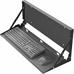 VIVO Black Flip Down 24 Inch Keyboard Tray Wall Mount, Mount-FDKB1 | Fits Standard Size Keyboards and Mice, Fold Down Typing Platform, Space Saving Design, Mouse Pad Included