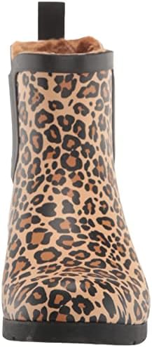 Chooka Womens Waterproof Plush Chelsea Bootie Rain, Tan, 8 US | Image 1