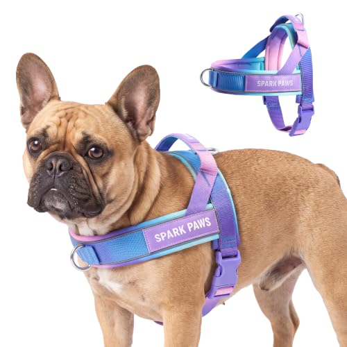 Image of Spark Paws No Pull Front Clip Dog Harness - Easy On, Padded and Lightweight | Two Clips, On in Seconds, Chest Bearing, Australian Style, No Throat Pressure, for Small Medium and Large Breeds