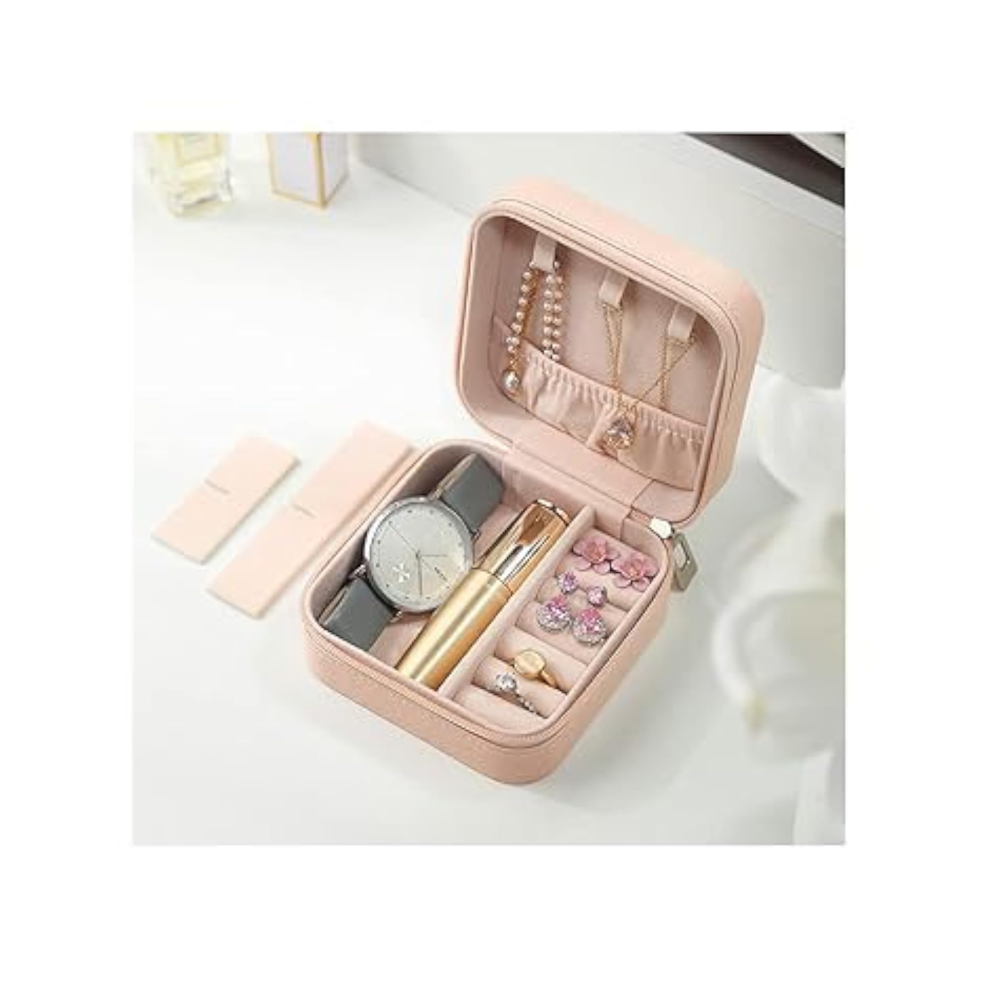 Pu Leather Small Jewelry Box, Travel Portable Case