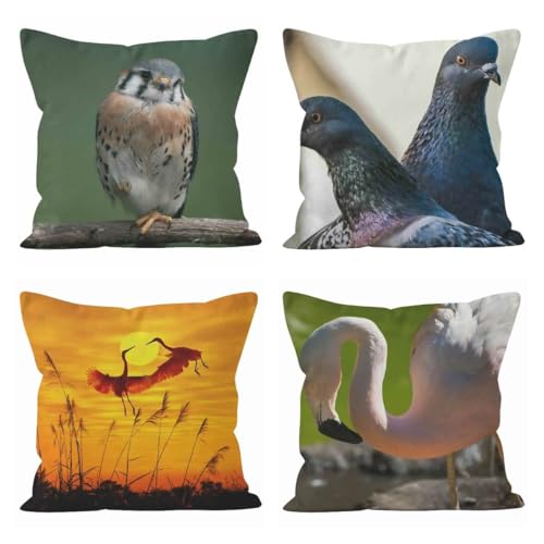 Linge housses de coussin en lin de qualité supérieure motif tropical 50x50 - 2