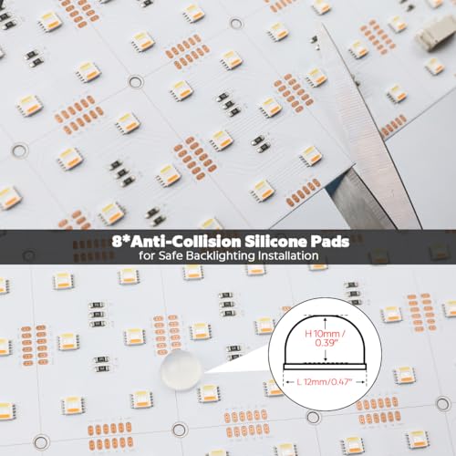 Tira LED flexible RGB+CCT 19x9.5 pulgadas 24V 90W 288 LEDs miniatura 6