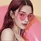 flintronic 2 Paar Hippie Herzförmige Brille, Transparente Candy Color Sonnenbrille für Geburtstagsfeier, Halloween, LNeuheit Party ustige Partybrillen für Erwachsene, Jungen und Mädchen