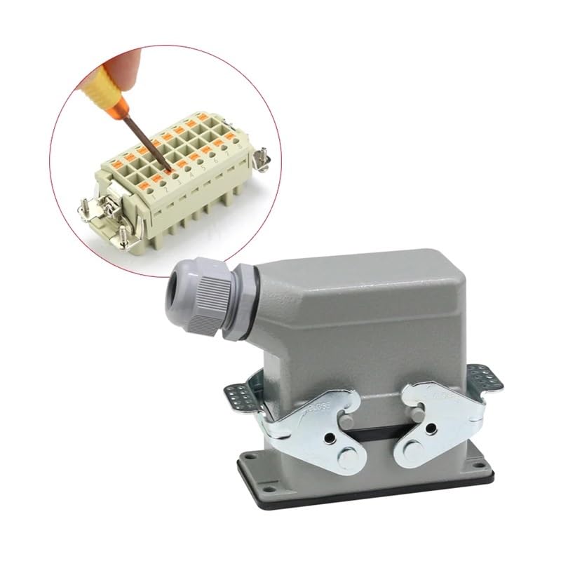 Conector industrial de 48 pines de núcleo para cuadros eléctricos con poco espacio 5