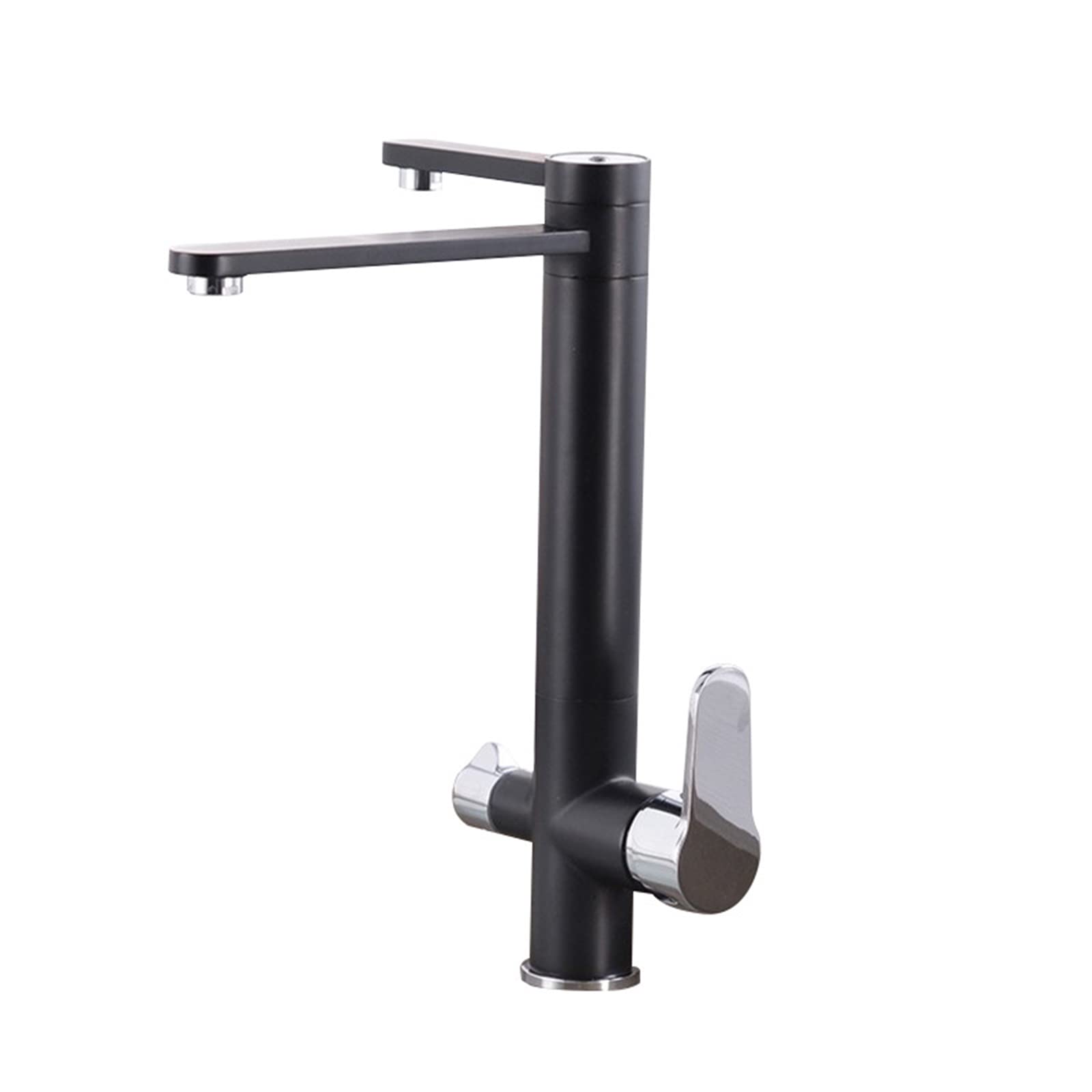 Grifo de 3 vías negro para agua potable pura en tu fregadero de cocina