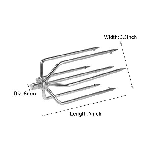 Laxygo Angelhaken aus Edelstahl, mit 8 mm Schraube zum Fangen von Fischen, Frosch im Fluss, seefähig für Angelrute – Bild 3