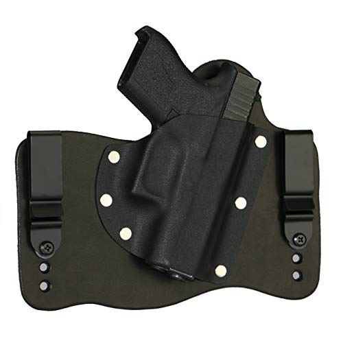 FoxX Holsters Compatible for Glock 43X Inside The Waistband Hybrid Holster Tuckable, Concealed Carry Gun Holster (Black)