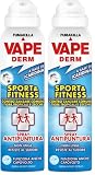 Vape Derm Spray Sport & Fitness 100ml, Repellente Insetti Naturale per Adulti e Bambini, Protegge da Zanzara Comune, Tigre, Anofele e Zecche, Non Unge, Non Macchia, Resistente alla Sudorazione