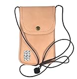 LefRight Casual Fashion PU Leather Cellphone Neck Pouch Bag Credit Card Holder with Adjustable Sling