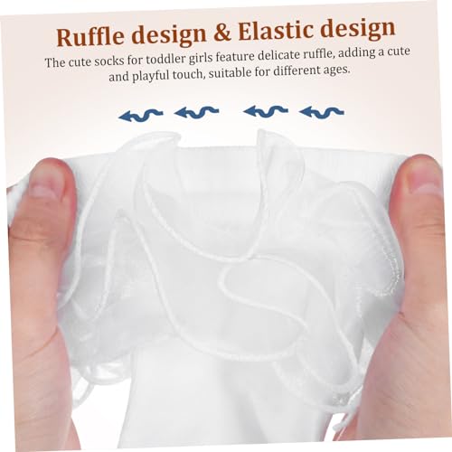 Lace Ruffle Socks for Toddler Girls Soft Cotton Lace Socks 6-8 Years for Dressy Occasions3