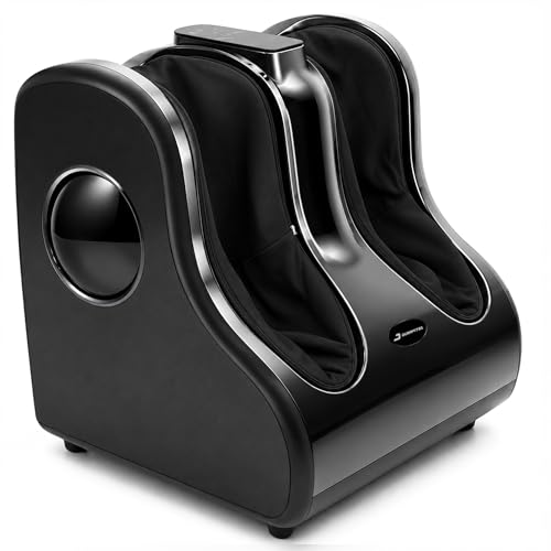 Image of Durafit91 Electric Leg Massager For Pain Relief | Foot and Calf Massager | 4 types of Foot Massage Shiatsu, Rolling, Deep Kneading, Heat with Vibration|Powerful BLDC Motor Without Noise (Foot & Calf Massager Black)