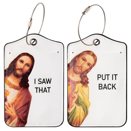 FFyhiinski Jesus Luggage Tags for Travel - 2 Christmas...