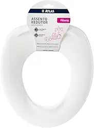 Atlas - Assento Redutor Infantil Plástico Adaptável Sobre Assento Sanitário Convencional, Cor Branca