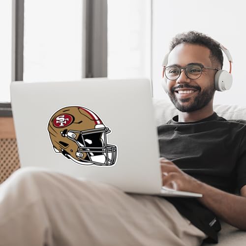 Siskiyou Sports NFL San Francisco 49ers Helmet Auto Decal, Team Colors, One Size - image 5