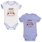 body neonato cotone dentro lana fuori 👶 CONFEZIONE: 2 Body Neonato disponibili nelle misure da 0 a 12 mesi, taglie 56-74 cm. Due combinazioni di 3 Colori Eleganti, rosa e bianco per la Bimba, azzurro e bianco per il Bimbo. Con scritta 