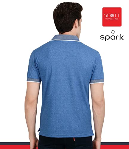Image of Scott International Men's Regular Fit Polos (AW18 spk1 S Navy Blue Small)