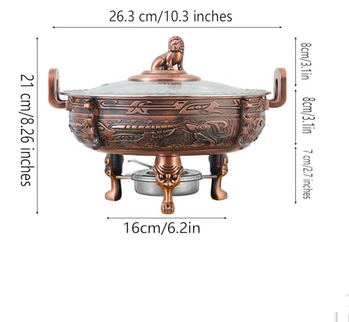 Réchaud et chauffe-plats de buffet rond en bronze pour service traiteur