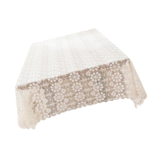 Couverture de table en dentelle florale premium en polyester résistant pour réception raffinée - 4