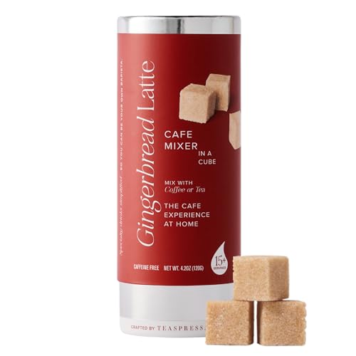 Teaspressa Cafe Barista Flavor Cubes – Flavored Coffee & Tea Sugar Cubes – Vegan, Gluten-Free, No Mess – Easy Barista-Style Drinks at Home – 30 Drinks – Great Gift Idea (Ginger Bread Latte)