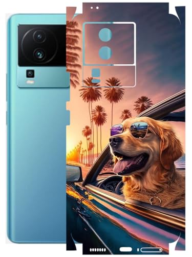 Image of AtOdds - Full Body Back Screen Guard Protector Film - Lamination Wrap Skin Sticker Compatible with IQOO NEO 7 PRO (5G) | Scratchproof Matte Finish (Happy Doggo)