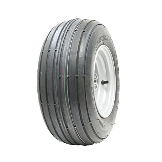 Parnells, 1 Rueda y Neumáticos Completos, 16x6,50-8, Neumático Wanda Rib de 6 Capas, Diámetro Interior de 20 mm, 2 Rodamientos de Bolas 6304, Diámetro 414 mm, 356 kg, para Cortadoras de Césped, Karts