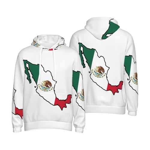 Sweat à capuche homme imprimé Mexique en polyester durable - 7