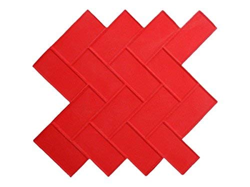 Walttools Herringbone Paver Concrete Stamp Set Classic Weaving Brick Pattern, Sturdy Polyurethane Texturing Mats, Decorative Realistic Detail (8 Piece) #TOP3