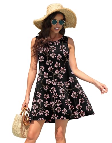 Image of WEACZZY Women Summer Casual Swing T Shirt Dresses Beach Cover up Loose Dress