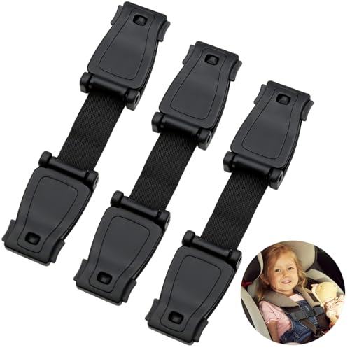 ZYNERY Abschnallschutz Kindersitz, 3 Stück Gurtsicherung Kindersitz,...