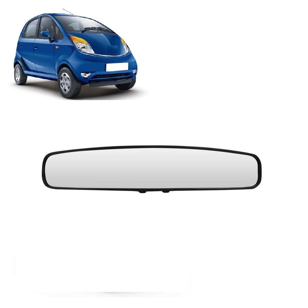 Wide Angle Large Size Rear View Mirror Panoramic View Convex Interior Mirror| Blind Spot suitable for Tata Nano-image-6