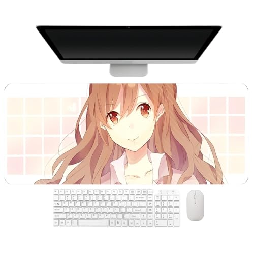 4 mm de espesamiento. Anime Horimiya Hori Kyoko Miyamura Izumi Yoshikawa Yuki Alfombrilla De Ratón, 31.5×11.8×1.6 inch (800×300×4 mm), Borde De Cerradura Delicado, Impermeable