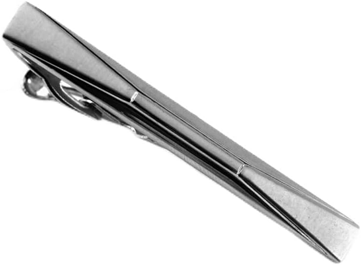 Business Silver Geometric Tie Clip Personalized Formal Accessories
