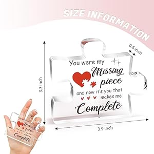 Giftsforherdelicateromanticgirlfriendbirthdaygiftsacrylicpuzzlepiece39x33anniversarybirthdaymeaningfulmothersdaygiftsforwifeherhimideas Urban Country Home Decor Gifts for her delicate romantic girlfriend birthday gifts acrylic puzzle piece 39 x 33 anniversary birthday meaningful mothers day gifts for wife herhim ideas urban country home decor