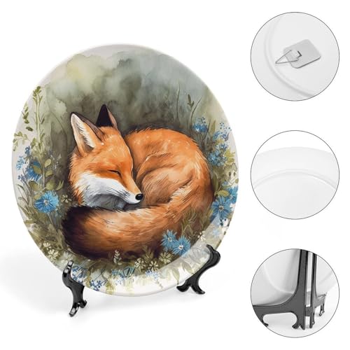 Plato decorativo de porcelana Bone China de 7 pulgadas miniatura 4