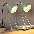 PARTPHONER Table Lamp Set of 2, 350°Rotatable Small Desk Lamp, Modern Green Reading Bedside Lamps, Suitable for Study, Bedroom, Office, Dorm, Children's Room, 2 Bulbs Included