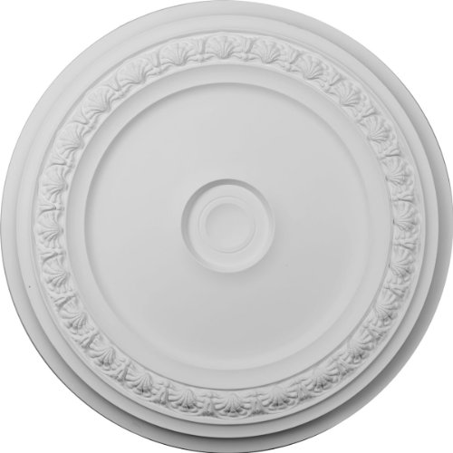 Ekena Millwork CM31CA Carlsbad Ceiling Medallion, 31 1/8"OD x 1 1/2"P (Fits Canopies up to 5 1/2"), Factory Primed