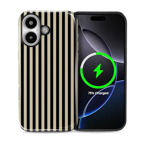 Coque iPhone 16 Plus jolie esthétique noire pour filles