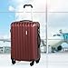 Murtisol ABS Hardside Luggage Sets With Spinner Dual Wheels,Wine Red,4-Piece Set(16/20/24/28)