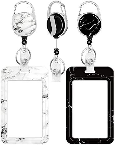 AOMIG 2 Pack Heavy Duty Retractable Badge Holder Reel With Steel Cable And - View #6