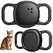 DDJ for Tile Life360 Sticker (2024) Tracker Cat Collar Case, 2-Pack Silicone Anti-Lost Protective Cover Tile Tracker Holder for Dog & Pet Collars, Ultra Durable, Easy Installation, Lightweight, Black