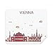 Vienna Austria Flat Landmark Pattern Cleaning Cloth Screen Cleaner 2pcs Suede Fabric
