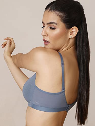 Image of NYKD NYB003 Wirefree Cotton All Day Comfort Triangle Padded with Breathable Cup & Detachbale Straps T-Shirt Bra for Women